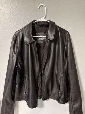 Levi's Black Women's Leather Zip Jacket